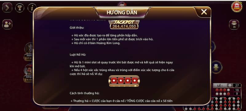Xóc đĩa nổ hũ là gì? Hướng dẫn cách chơi tại Xocdia88 3 Tỷ lệ trả thưởng xóc đĩa nổ hũ tại Xocdia88